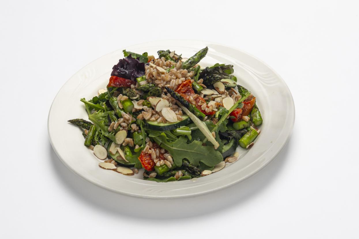 Asparagus salad on a plate